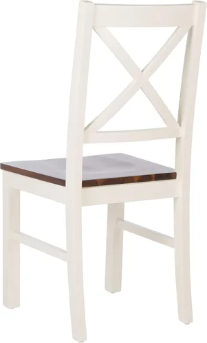 Miniatura 8 de Safavieh Home Collection Akash - Silla de comedor de 18 pulgadas con respaldo en X blanco y natural (juego de 2)