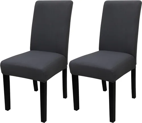 Miniatura 15 de JQinHome Juego de 8 fundas para sillas de comedor, fundas de alta elasticidad extraíbles y lavables, fundas protectoras de asiento para silla