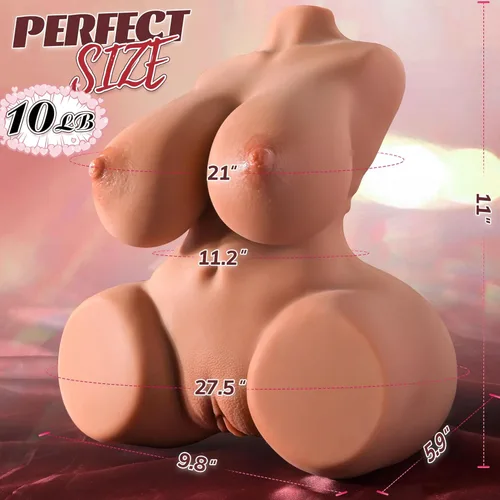 Miniatura 5 de Muñeca sexual BBW de 10 libras para hombres, masturbadores masculinos realistas de bolsillo con pechos grandes y culo de coño, muñecas sexuales