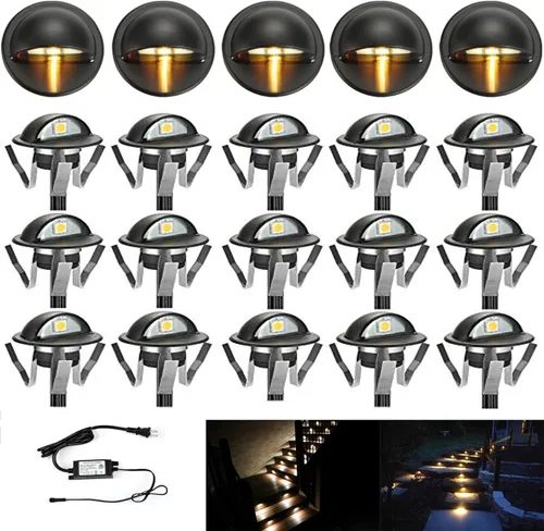 Miniatura 8 de FVTLED kit de luces LED de cubierta de bajo voltaje Φ1.38 para exteriores, lámpara de decoración de jardín, acero inoxidable, diseño empotrado