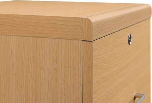 Miniatura 9 de OSP Home Furnishings Alpine Archivador de 2 cajones con cajón superior de bloqueo y sistema de fijación de bloqueo, vertical, natural