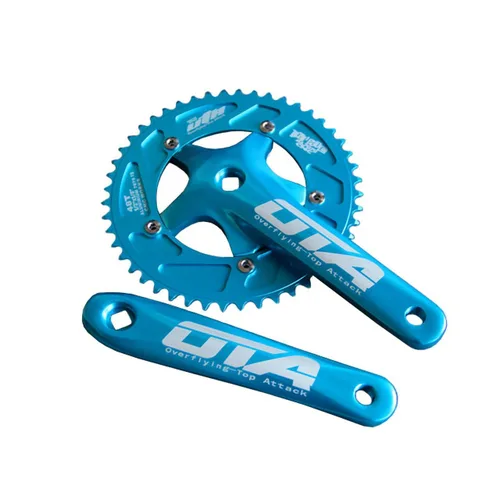 Miniatura 6 de SENQI Rueda de cadena de bicicleta Engranaje fijo 48T Aleación de aluminio CNC Ciclismo Racing Bike Accesorios con manivela (negro)