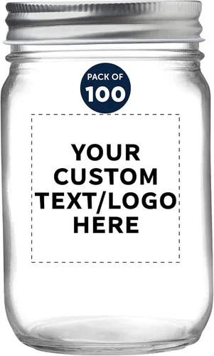 Miniatura 46 de DISCOUNT PROMOS Tarros de vidrio decorativos personalizados de 12 onzas, juego de 50 unidades, tarros de vidrio para avena durante la noche, dulces