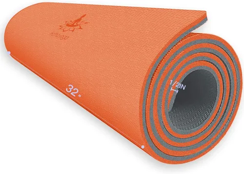Hatha Yoga - Tapete de yoga extra grueso de elastómero termoplástico, 72 x 32 pulgadas de grosor, 1/2 pulgadas, respetuoso con el medio ambiente,