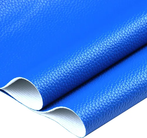 Miniatura 2 de HGUAN Sábanas de piel sintética de color sólido de 12 x 53 pulgadas, muy adecuadas para hacer aretes de cuero, lazos y proyectos de bricolaje (azul)
