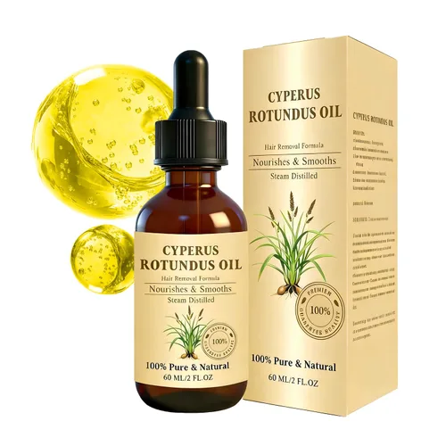 Aceite Cyperus Rotundus para depilación, aceite natural Cyperus Rotundus para reducir el crecimiento no deseado del cabello, calmante e hidratante,
