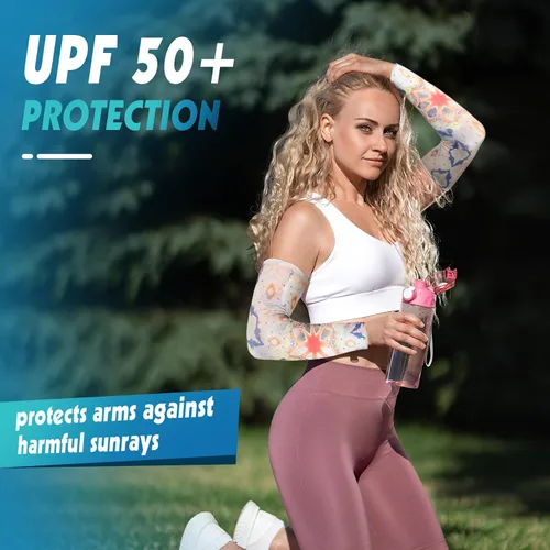 Miniatura 7 de Mepase 8 pares de mangas de jardinería deportivas mandalas para mujeres y hombres, protección solar UV, mangas de enfriamiento, protección de brazo