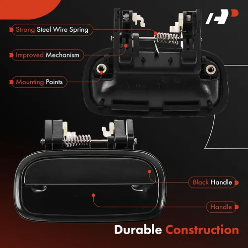 Miniatura 4 de A-Premium Manija de puerta exterior trasera derecha del lado del pasajero compatible con Toyota Tundra 2000-2003, Tundra 2004-2006 Pastilla