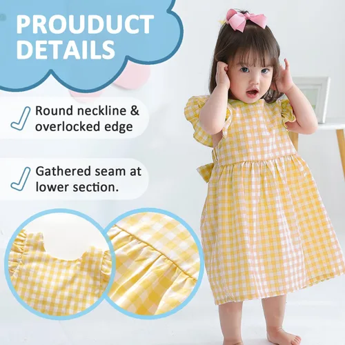 Miniatura 2 de Zanie Kids Vestidos de Pascua para niñas, vestido de verano para niñas, ropa de juego, trajes de fotos familiares