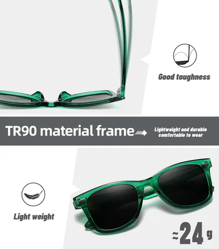 Miniatura 127 de MEETSUN Polarized Sunglasses for Women Men Classic Retro Square Frame Driving Sun Glasses UV Protection