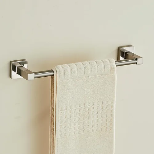Miniatura 2 de Toallero montado en la pared del baño, toallero de níquel cepillado de 12 pulgadas con estante inoxidable y soporte para toallas de mano, toalleros