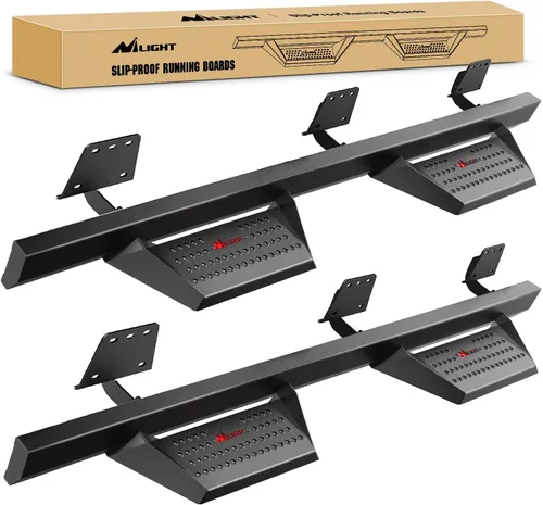 Miniatura 11 de Nilight Estribos para Wrangler JK 2007-2018 y Unlimited de 2 puertas, sistema de doble viga mejorado, escalón lateral, antideslizante, texturizado