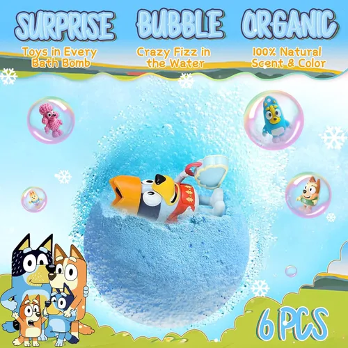 Miniatura 2 de Bombas de baño para niños: bombas de baño XXL con sorpresa en el interior, bombas de baño orgánicas ricas en aceites esenciales naturales, juego