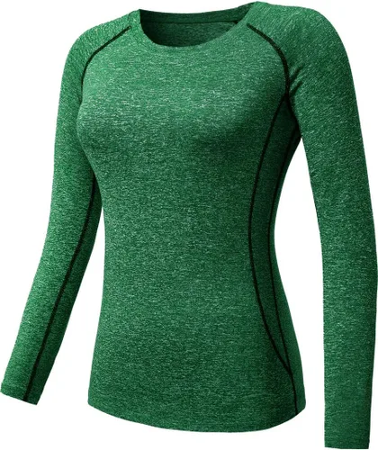Miniatura 32 de CADMUS Paquete de 1 o 3 camisetas de entrenamiento de manga larga para mujer, camiseta de compresión de ajuste seco para correr