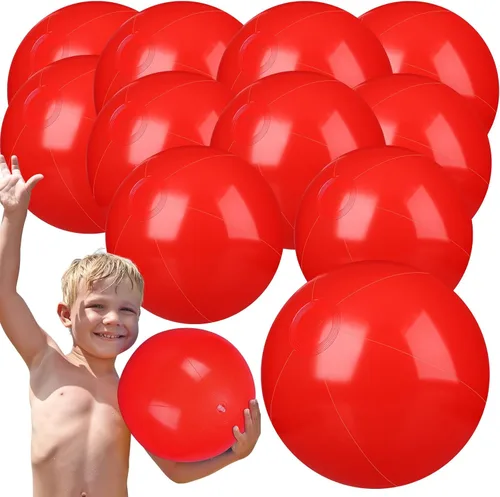 Raiten 12 bolas de playa inflables de playa, bola inflable grande flotante para piscina, recuerdos de fiesta al aire libre, suministros de fiesta de