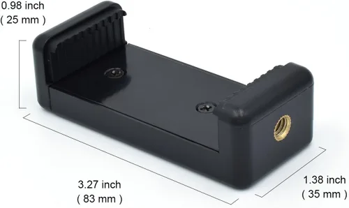 Miniatura 2 de Adaptador universal de montaje en trípode para teléfono celular, cabezal de conector de clip de soporte de teléfono OIMIO utilizado para monopod