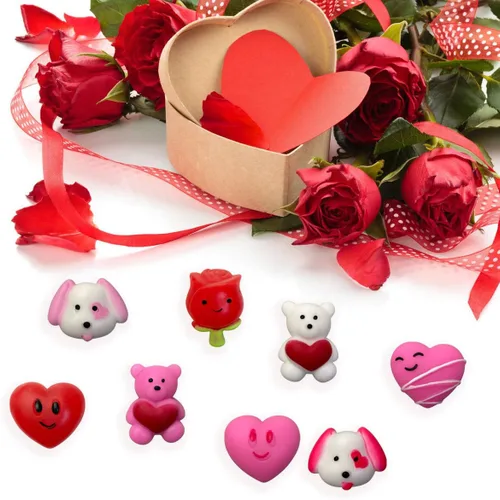 Miniatura 5 de 24 juguetes esponjosos Mochi para el día de San Valentín, para niños, escuela, clase, aula, tarjetas de San Valentín, regalos, premios, recuerdos