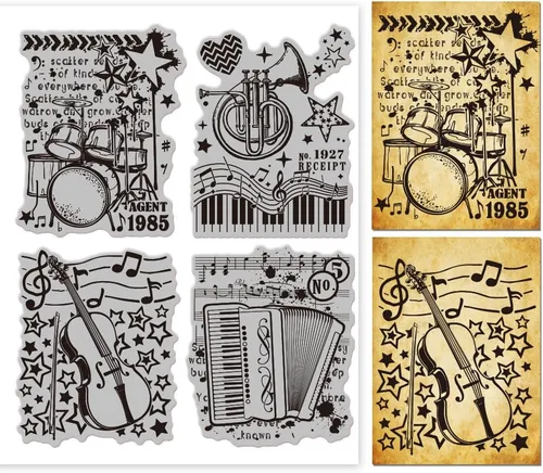 Miniatura 8 de GLOBLELAND Diario de arte con fondo de goma, sello de soporte de arte, sellos de guión para hacer tarjetas y álbumes de fotos, decoración y álbum