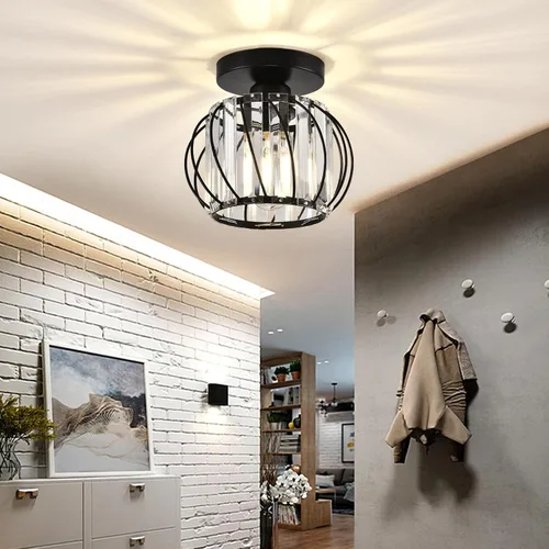 Miniatura 7 de Lámpara de Techo de Cristal - Araña de Cristal Negro para Cocina, Pasillo, Entrada, Balcón, Comedor, Sala de Estar, Bar, Casa de Campo