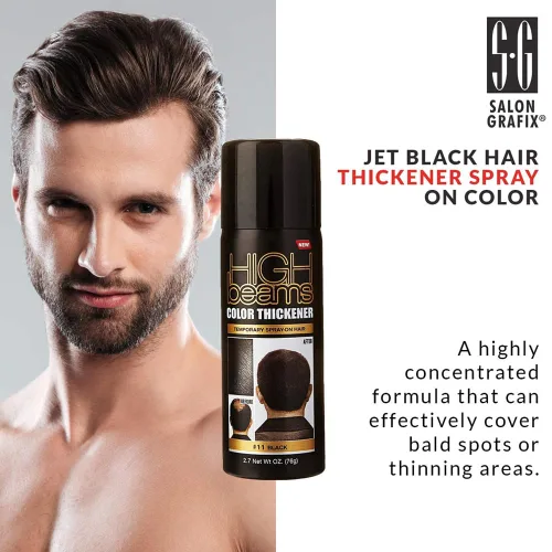 Miniatura 6 de High Beams Espesante de color temporal en spray para el cabello, negro, 2.7 oz (paquete de 3)