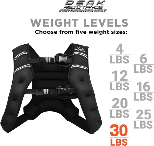 Miniatura 7 de Aduro Sport Chaleco con Peso Equipo de Entrenamiento, 4lbs/6lbs/12lbs/20lbs/25lbs/30lbs Chaleco de Peso Corporal para Hombres, Mujeres, Niños