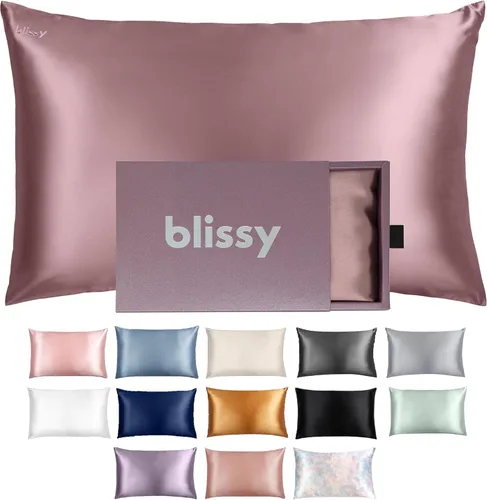 Miniatura 31 de Funda de almohada 100% de seda de morera pura de Blissy, fibras de alta calidad 6A con densidad de 22 momme, para el cuidado del cabello y la piel
