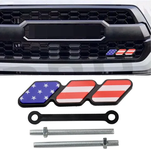 Miniatura 3 de TRD - Insignia decorativa de rejilla tricolor, emblema de diamante, compatible con Toyota 4Runner Tacoma Tundra y otras rejillas de malla o rejilla