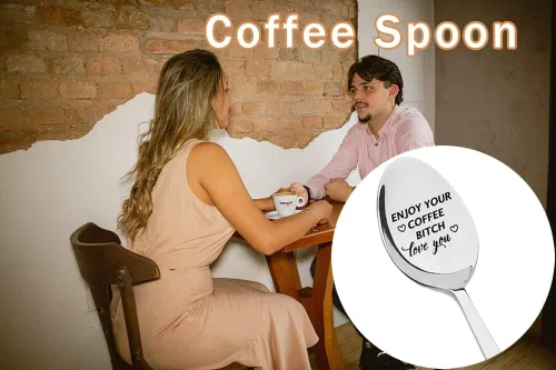 Miniatura 2 de Cuchara de regalo para mejores amigas, regalos para mujeres y hombres, divertidas cucharas de café para mejores amigos, regalos de cumpleaños