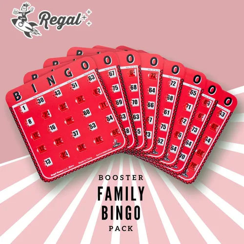 Miniatura 2 de Regal Bingo - Tarjetas de bingo a granel con ventanas deslizantes - Tarjetas reutilizables de bingo con impresión grande para adultos y grupos Rojo
