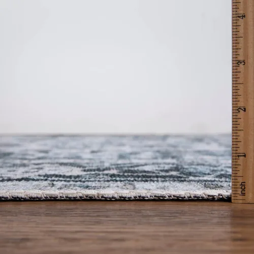 Miniatura 2 de Bloom Rugs Alfombra lavable antideslizante de 2 x 3 pies – Alfombra tradicional oriental azul mezclilla para sala de estar, dormitorio, comedor