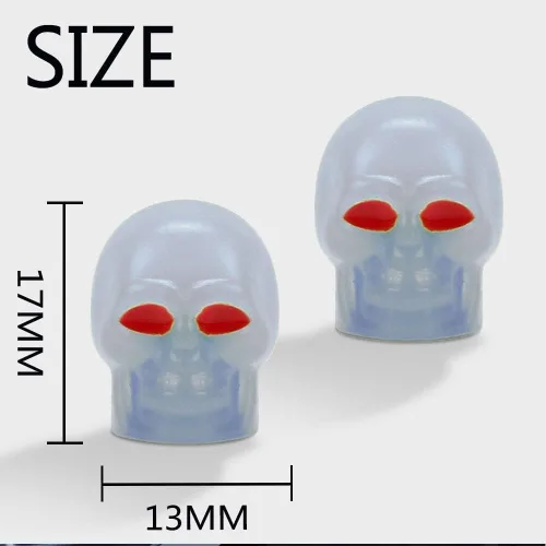 Miniatura 5 de 4 PIEZAS, 8 PIEZAS Tapas Universales Fluorescentes para Válvulas de Neumáticos, Tapas Luminosas para Válvulas de Aire de Neumáticos de Coche