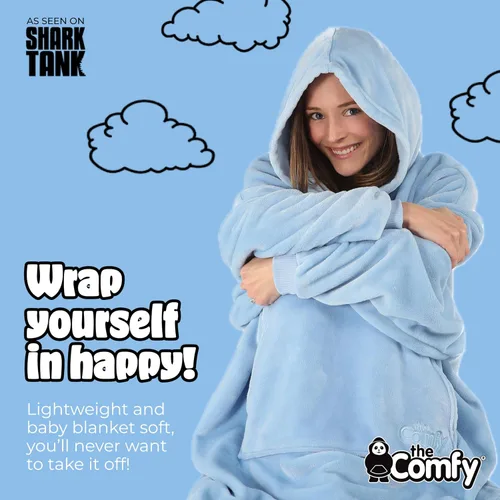 Miniatura 3 de THE COMFY Dream Squishmallows Oversized Wearable Blanket for Women and Kids, Ultrasoft Plush Light Microfiber Blankets