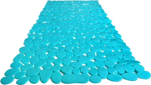 Miniatura 6 de Alfombra antideslizante para bañera y ducha "Pebbles" de 27 x 14 pulgadas, ovalada, no tóxica, segura, limpia, lavable a máquina, agarre y drenaje