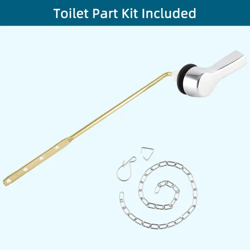 Miniatura 4 de Hygie Rinse Manija de inodoro de metal de repuesto para manija de inodoro, mango universal de montaje frontal compatible con TOTO/Glacier Cromado