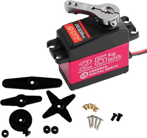 Miniatura 7 de 2 unids DS3218 44.1 lbs servo 270 grados de alto par impermeable servo engranaje de metal completo con servo bocina 25T 4.8-6.8V para 1/8, 1/10