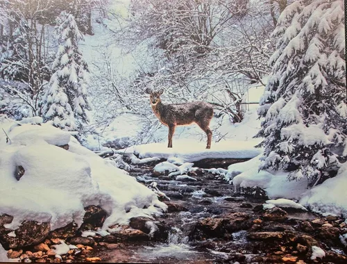 Miniatura 18 de alottagifts Impresión de Arte en Lienzo Iluminado de la Natividad para Pared 16" x 12" Con Temporizador Impresión de Arte en Lienzo LED para Pared