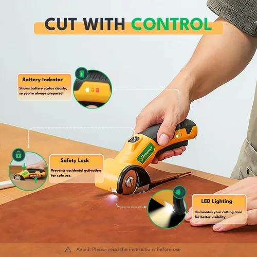 Miniatura 5 de Cortador de cartón de alta velocidad, tijeras eléctricas inalámbricas para alfombras de tela de cartón, cortador eléctrico automático de cajas