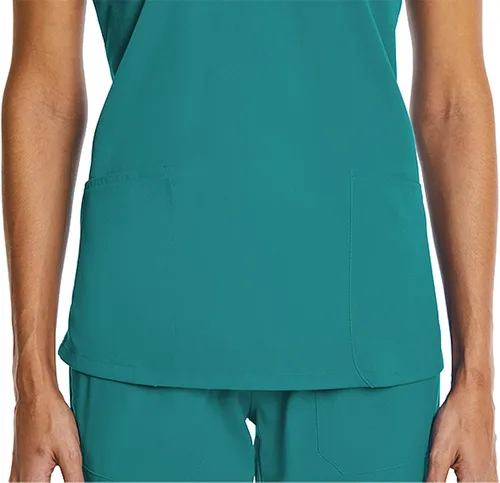 Miniatura 4 de V-Neck Scrub Top for Women 2 Pocket 4-Way Stretch for Medical Dental Spa EL9105