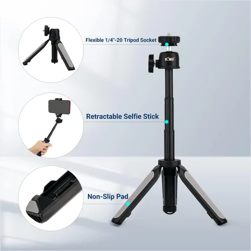 Miniatura 7 de KIWIFOTOS Extensión de trípode para cámara con varilla para selfie para Sony ZV1F ZV1 RX100VII RX100VA A6400 A6300 A6600 Fujifilm X100VI, X100V