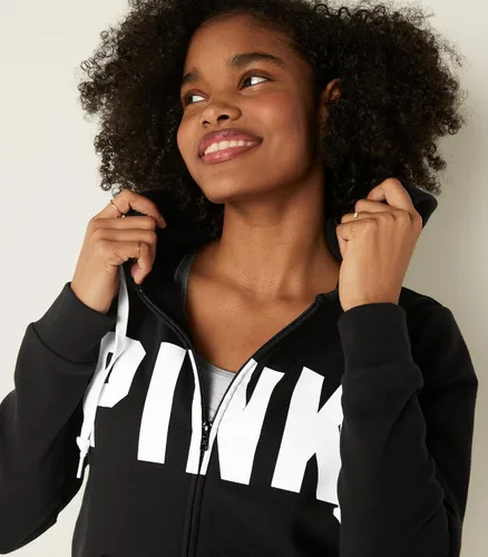 Miniatura 3 de Victoria's Secret Sudadera con cremallera completa con logotipo rosa para mujer (XS-XXL)