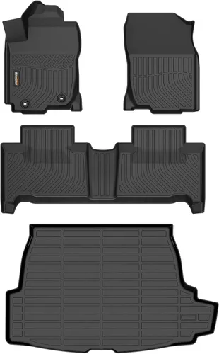 Miniatura 43 de Alfombrillas de TPE para Toyota Highlander 2014-2019 7 y 8 asientos, protección para todo tipo de clima, forros de piso de automóvil resistentes