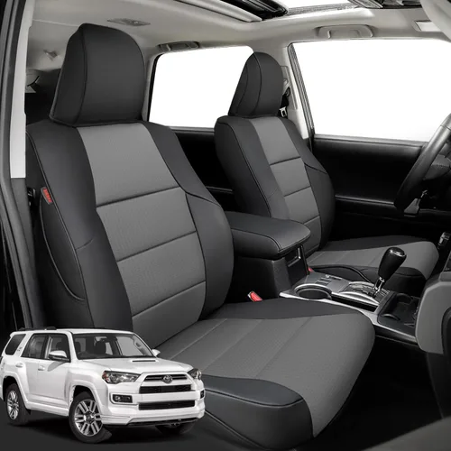 Miniatura 9 de coverdream Fundas de asiento de cuero impermeables 4Runner de ajuste personalizado para Toyota 4Runner 2010-2024 (5 plazas), cobertura completa