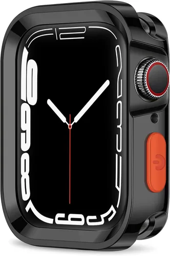 Miniatura 14 de Carcasa resistente compatible con Apple Watch Case de 1.77 pulgadas y 1.73 pulgadas, Series 9/8/7/6/5/4/SE3/2/1, funda protectora de poliuretano