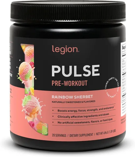 Miniatura 31 de LEGION Pulse Pre Workout - Bebida preentrenamiento de óxido nítrico totalmente natural para aumentar la energía, sin creatina, endulzada