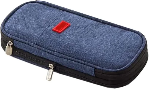 Miniatura 15 de Arnuixty Estuche de almacenamiento grande para lápices, bolsa para bolígrafos con cremallera, organizador de gran capacidad para oficina, caja