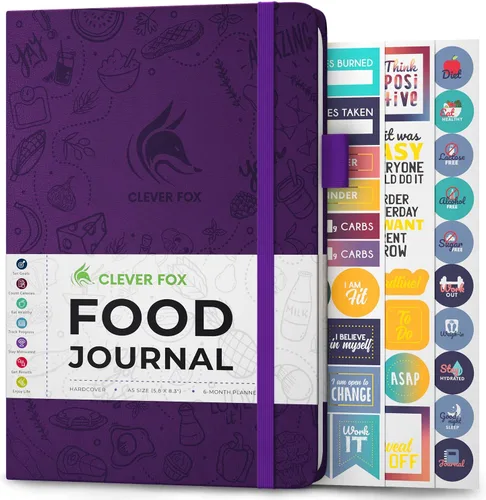 Miniatura 29 de Clever Fox Diario de Alimentos de Bolsillo - Diario Diario de Alimentos, Planificador de Comidas para Rastrear Calorías y Nutrientes, Cuaderno