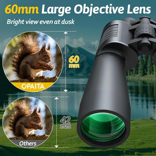 Miniatura 4 de Prismáticos HD de 20 x 60 para adultos de alta potencia con prisma BAK4 y lente FMC para visión clara con poca luz, binoculares de visión grande