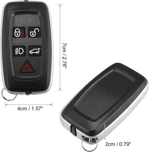Miniatura 7 de X AUTOHAUX 2 unids reemplazo sin llave llave remoto llave llavero llavero caso para Land Rover LR4 deporte 2010 2011 2012 2013 2014 2015