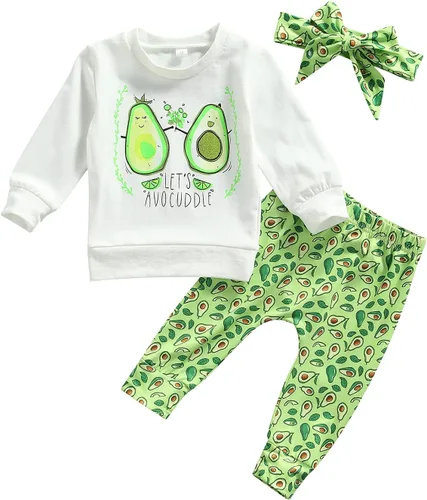 Miniatura 69 de Mandizy Conjunto de ropa de bebé niña otoño 3 6 9 12 18 24 meses sudadera de manga larga y pantalones con estampado floral y diadema