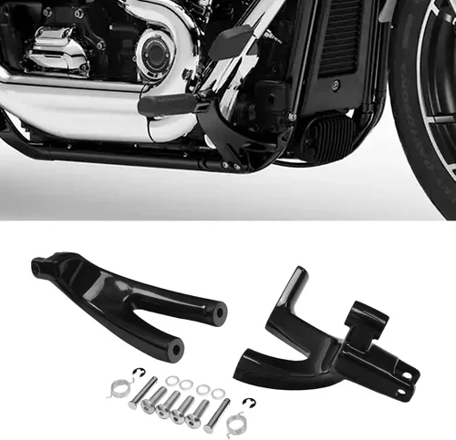 Miniatura 7 de TCT-MOTORPARTS Kit de montaje para placa de suelo delantero para Harley Softail Slim FLSL 18-25